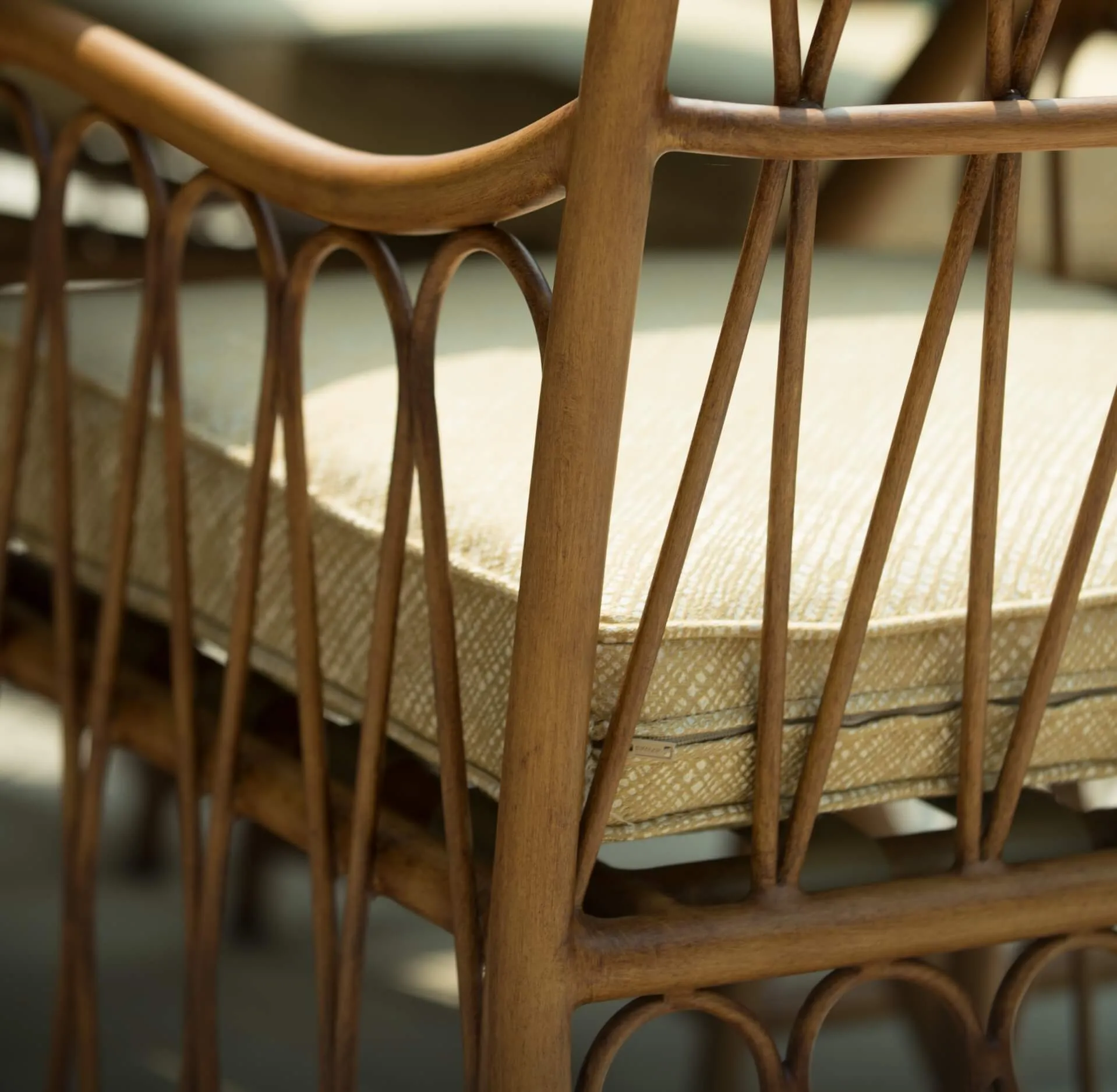 Cane Dining Side Chair By Woodard