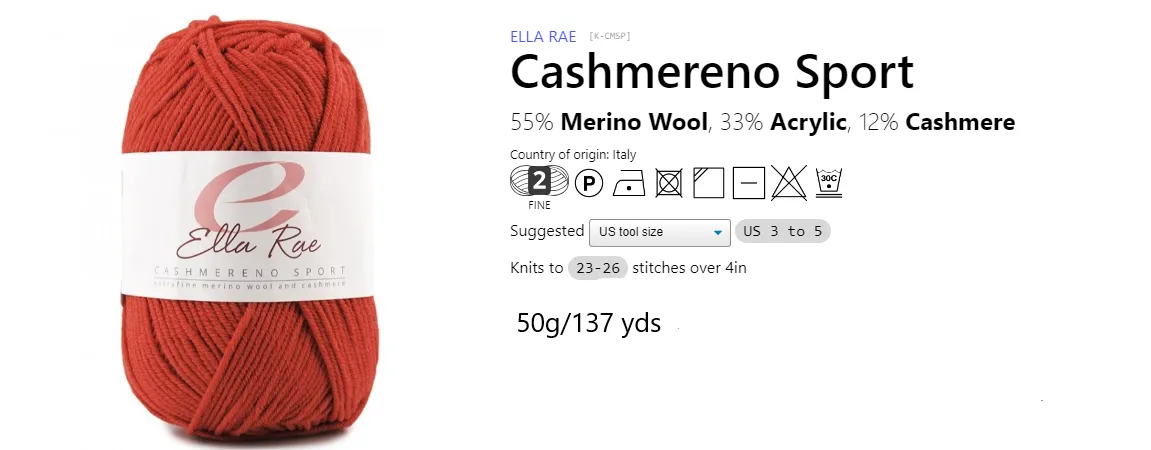 CASHMERENO SPORT