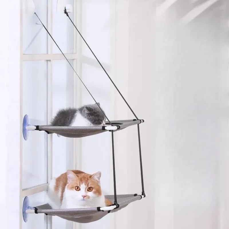 Cat Window Hammock – Sunny Seat with Suction Cup Mount