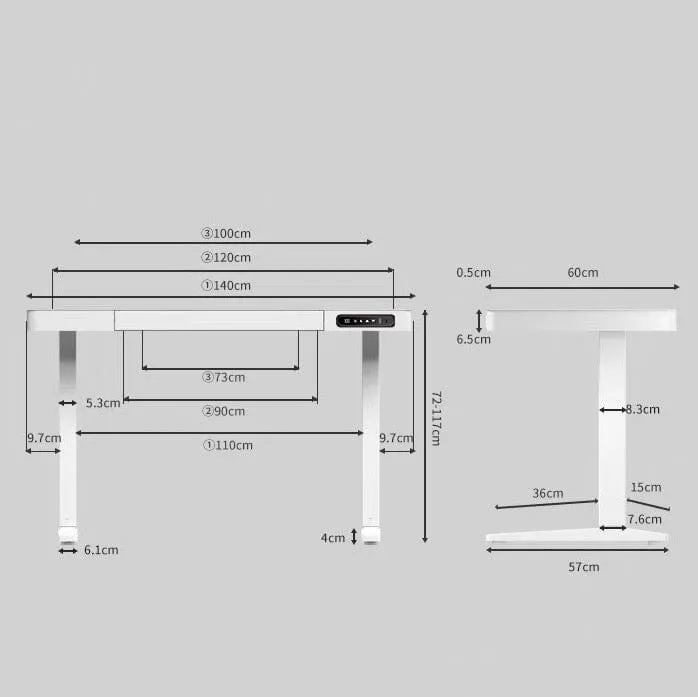 Caysen Electric Extendable Study Table