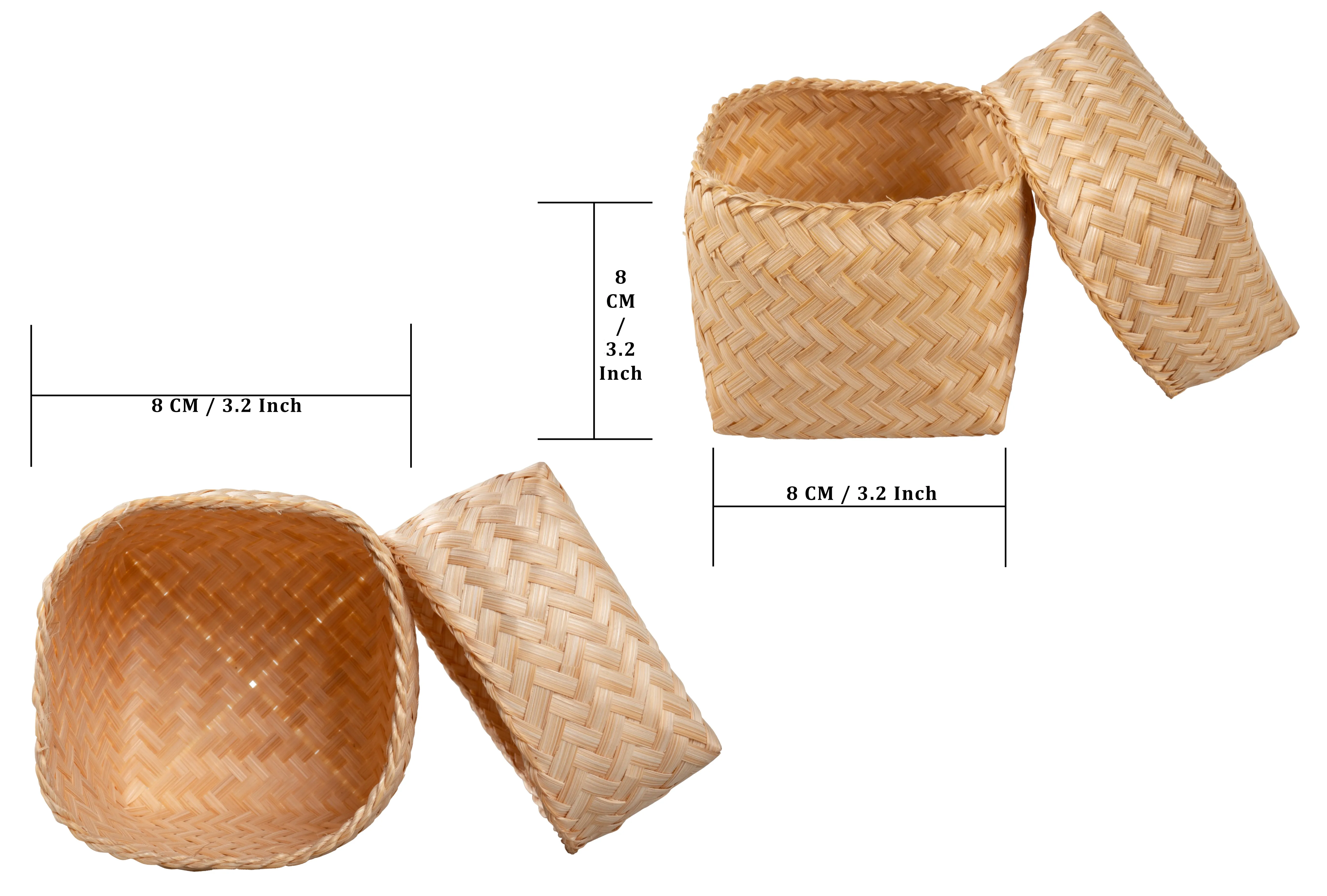 CCcollections Traditional Handmade Bamboo Sticky Rice Basket - Eco-Friendly Serving Basket for Rice