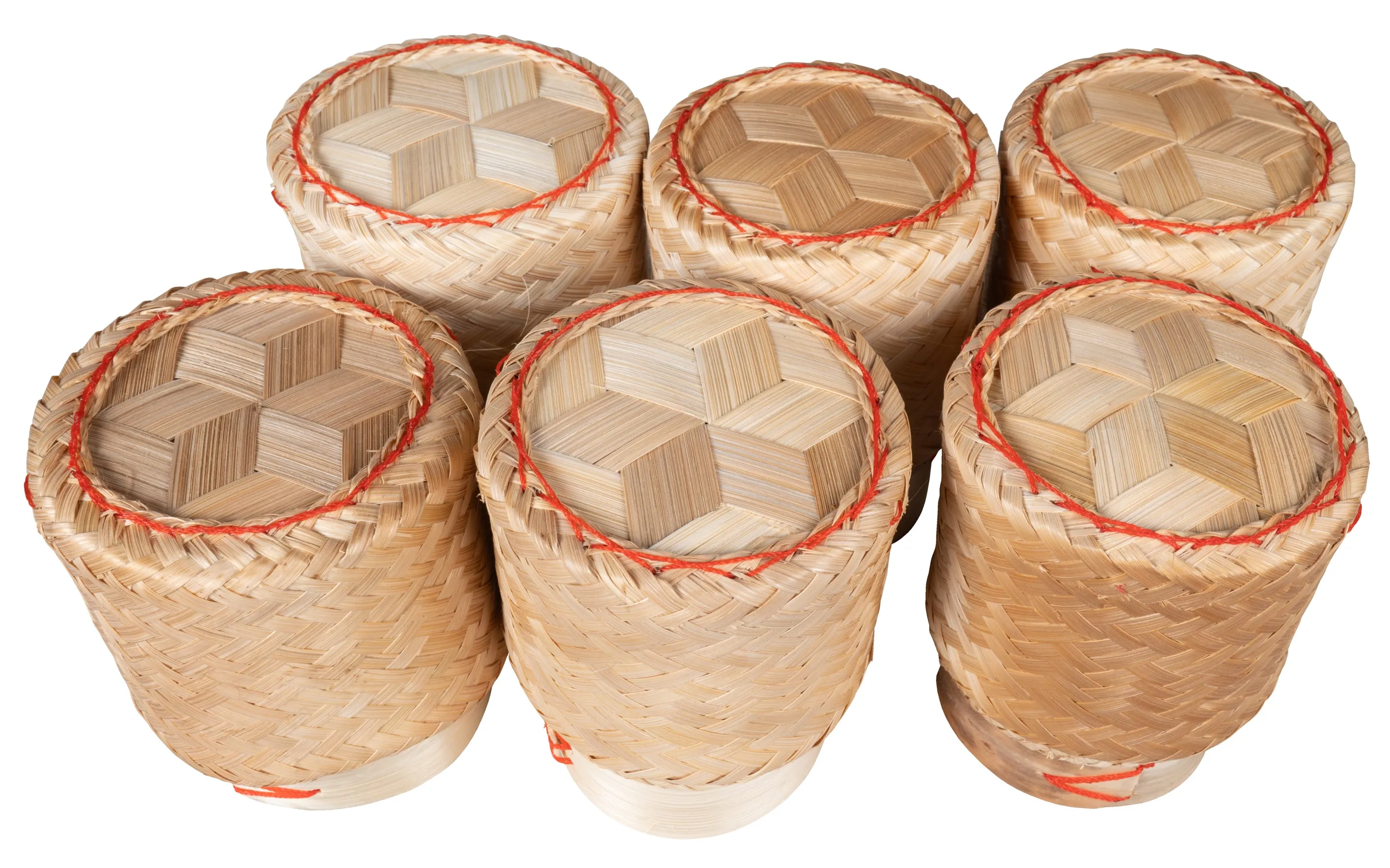 CCcollections Traditional Handmade Bamboo Sticky Rice Basket - Eco-Friendly Serving Basket for Rice