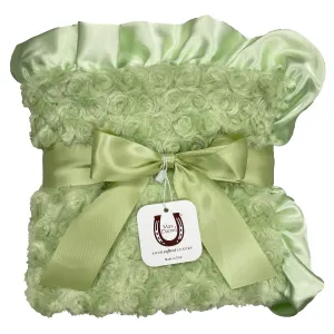 Celery Rosebud Double Sided Baby Blanket