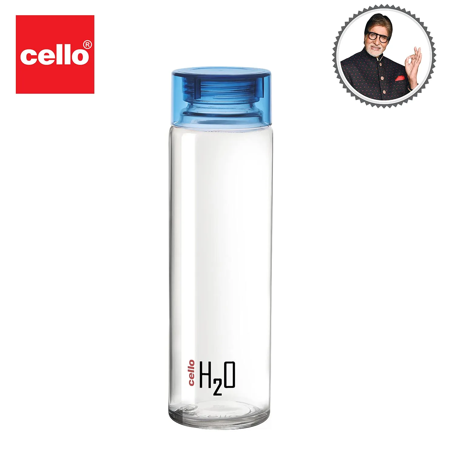 Cello H2O Glass Fridge Water Bottle with Plastic Cap, Set of 6, 920ml, Blue Maxfresh Glassy Seal O Fresh Round Borosilicate Microwavable Glass Lunch Box, Brown, 400 ml Each, Set of 3