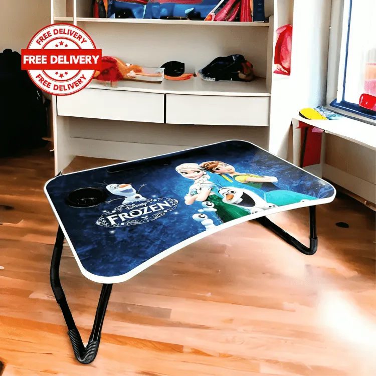 Characters Printed Laptop Table For Kids | Wood Portable Laptop Desk | Folding Home Laptop Desk For Bed & Sofa