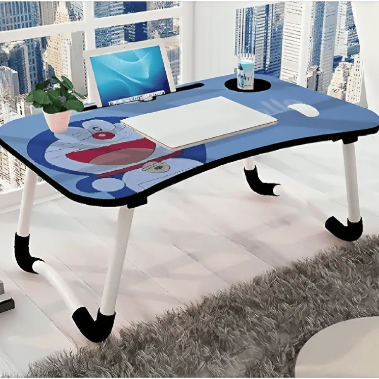Characters Printed Laptop Table For Kids | Wood Portable Laptop Desk | Folding Home Laptop Desk For Bed & Sofa