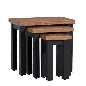 Charlestown Black Nest of 3 Tables