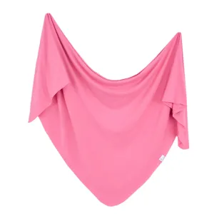 Copper Pearl Knit Swaddle Blanket / Flamingo