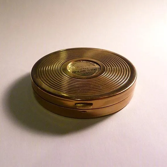 Coty vintage powder compact book piece compact