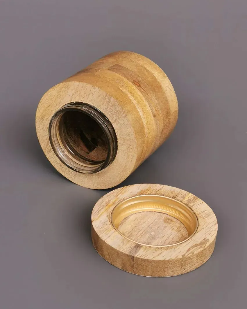 Cute Songbird Wooden Eco Friendly Jar | 250Ml | 4 x 4 inches