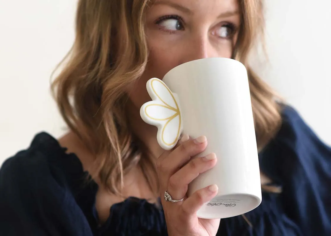 Deco Gold Scallop Mug, Set of 4
