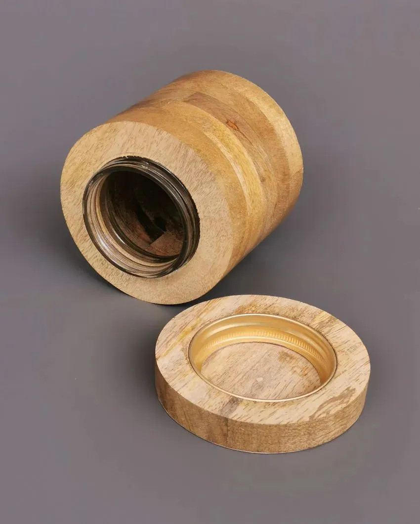 Egyptian Wooden Eco Friendly Jars | 250Ml | 4 x 4 inches