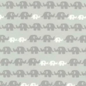 Elephant on Grey Robert Kaufman Cozy Cotton FLANNEL
