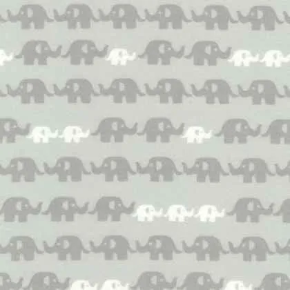 Elephant on Grey Robert Kaufman Cozy Cotton FLANNEL