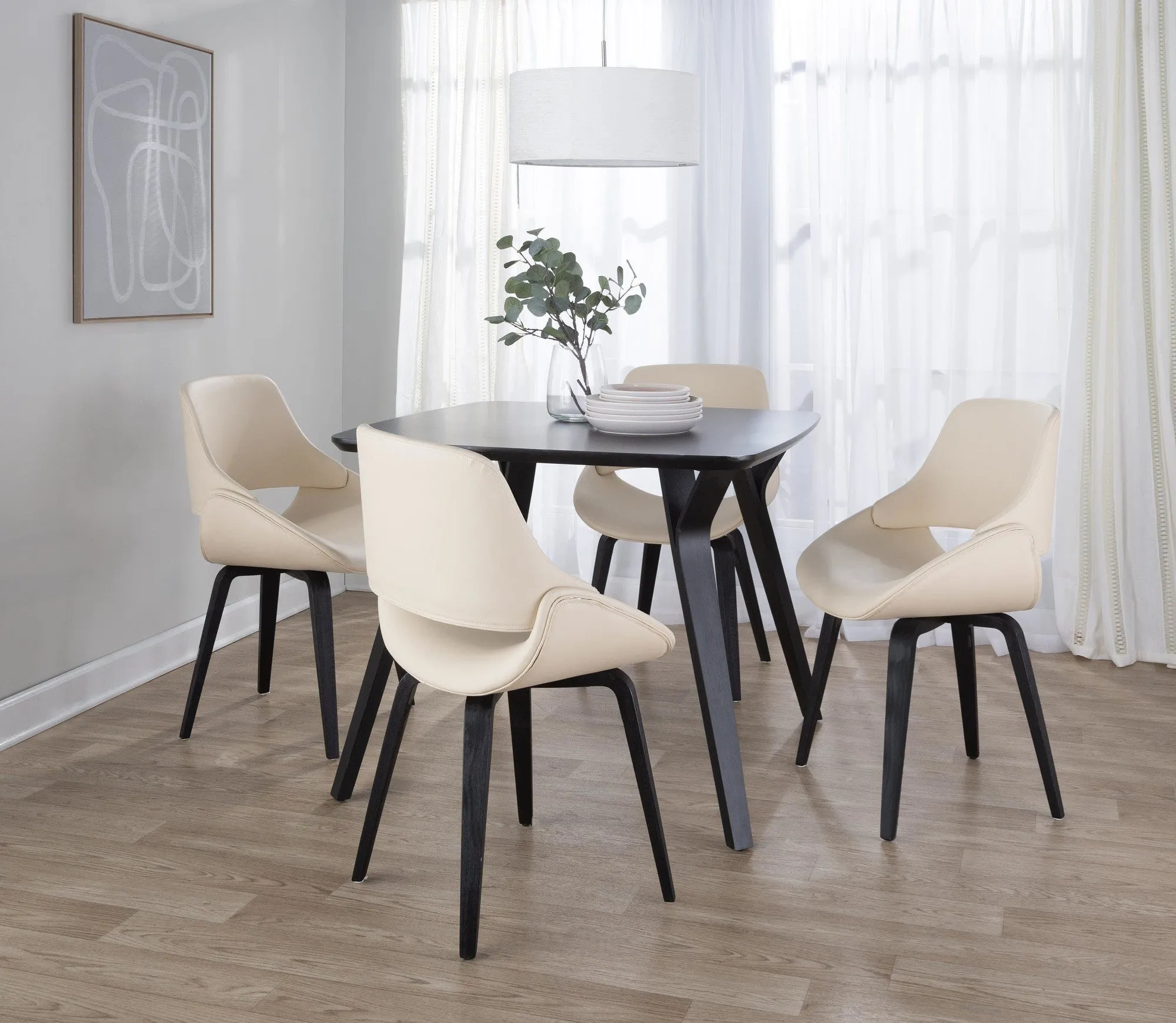 Fabrico Chair - Set of 2 Cream By LumiSource