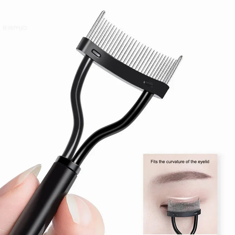 Foldable Steel Teeth Eyelash Brush