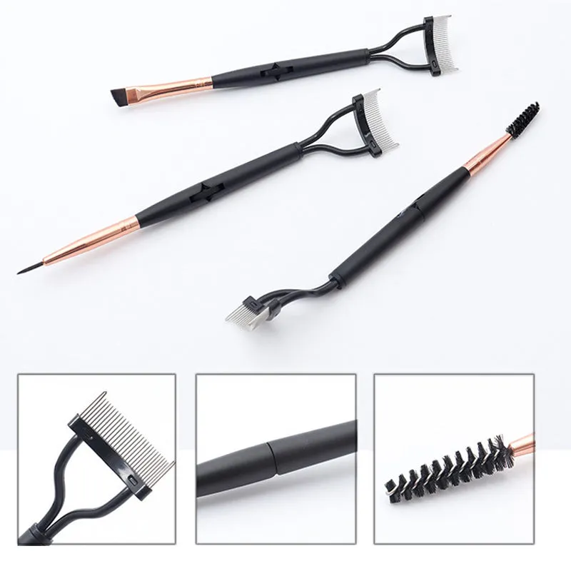 Foldable Steel Teeth Eyelash Brush