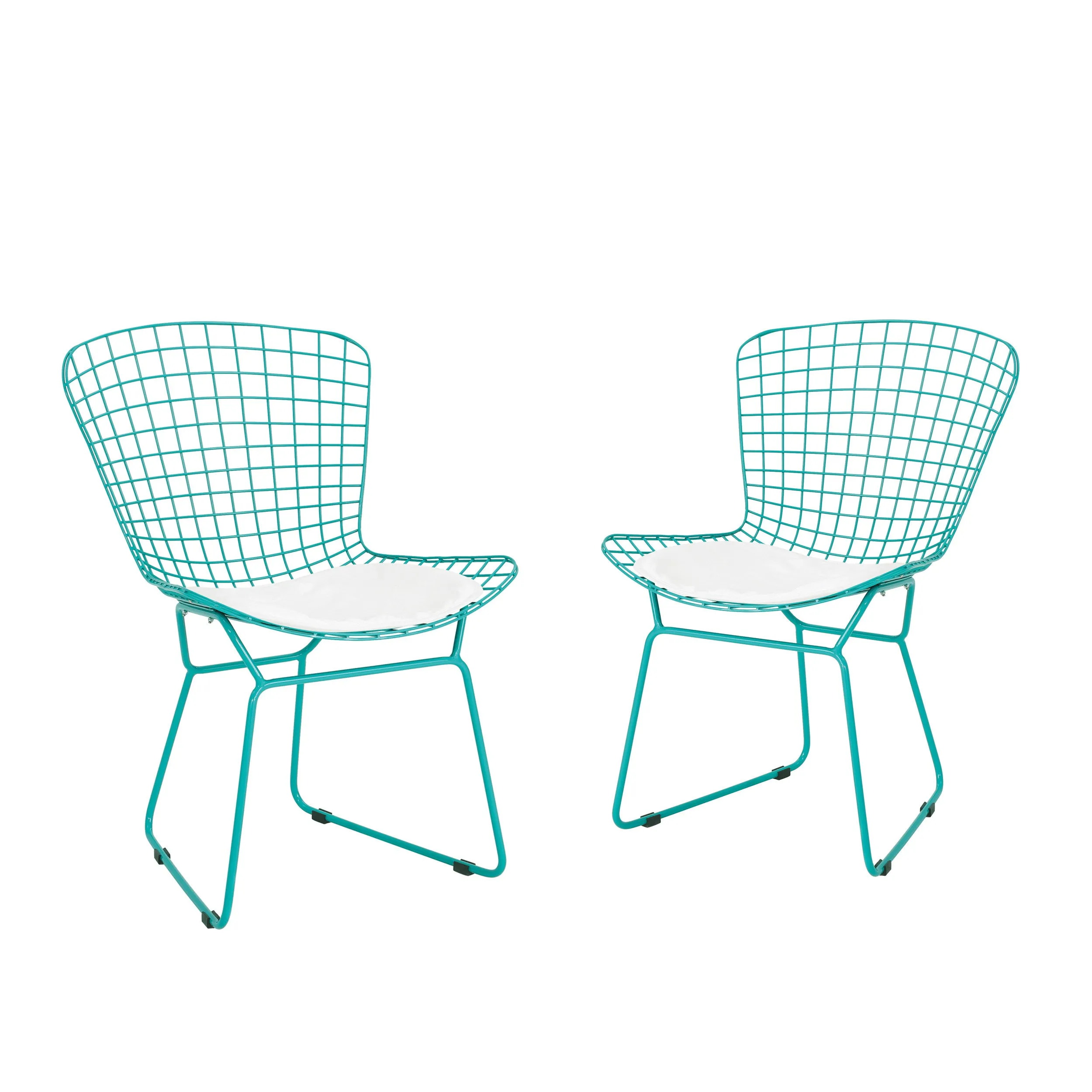 Fonda Outdoor Iron Chairs (Set of 2)