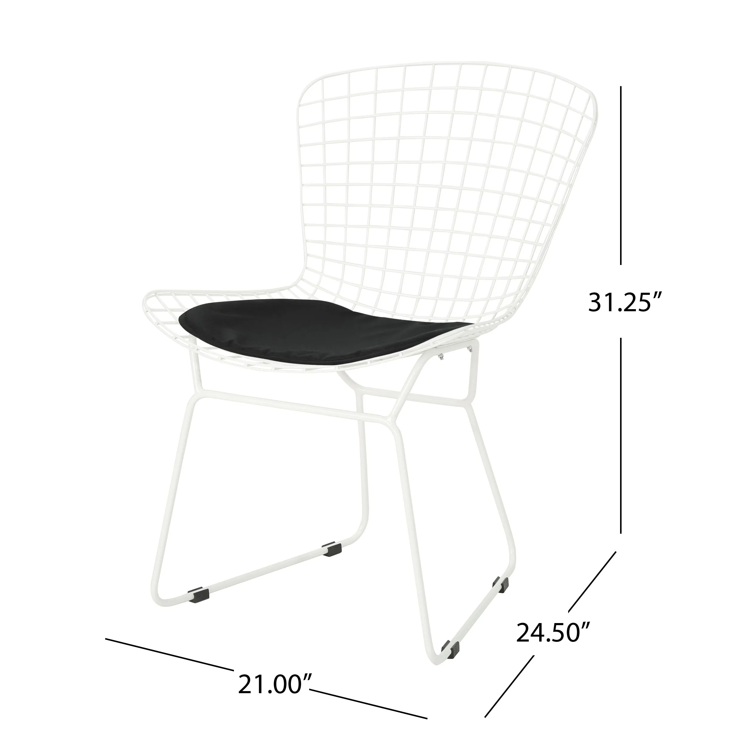 Fonda Outdoor Iron Chairs (Set of 2)