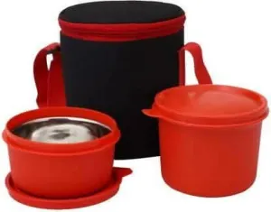 Food Steel Max Lunch Box 2 Containers Lunch Box (1100 ml)