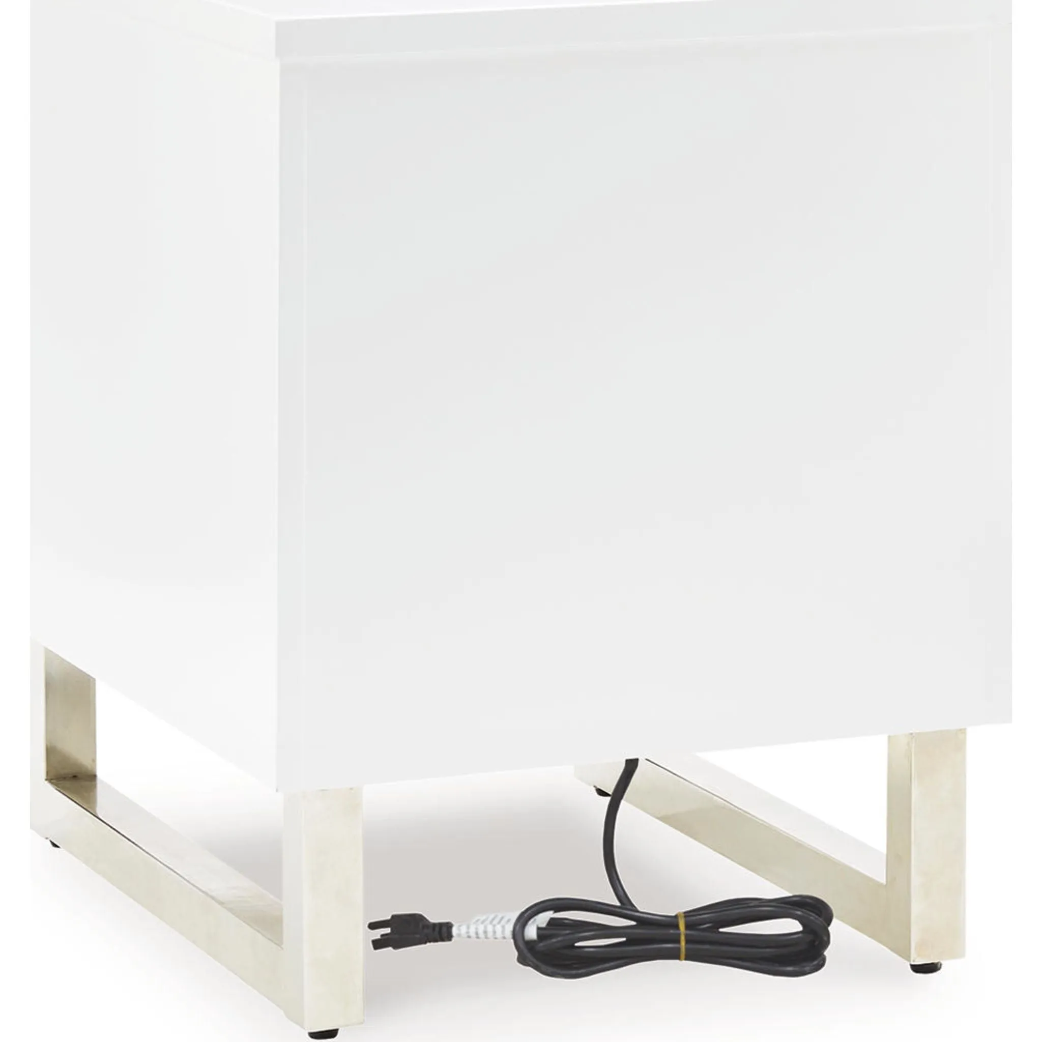 Gardoni Chairside End Table - White/Black