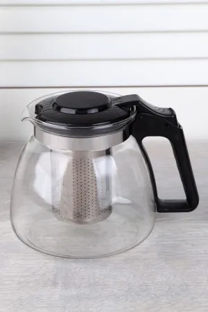 Glass Teapot With Stainless Steel Infuser Strainer