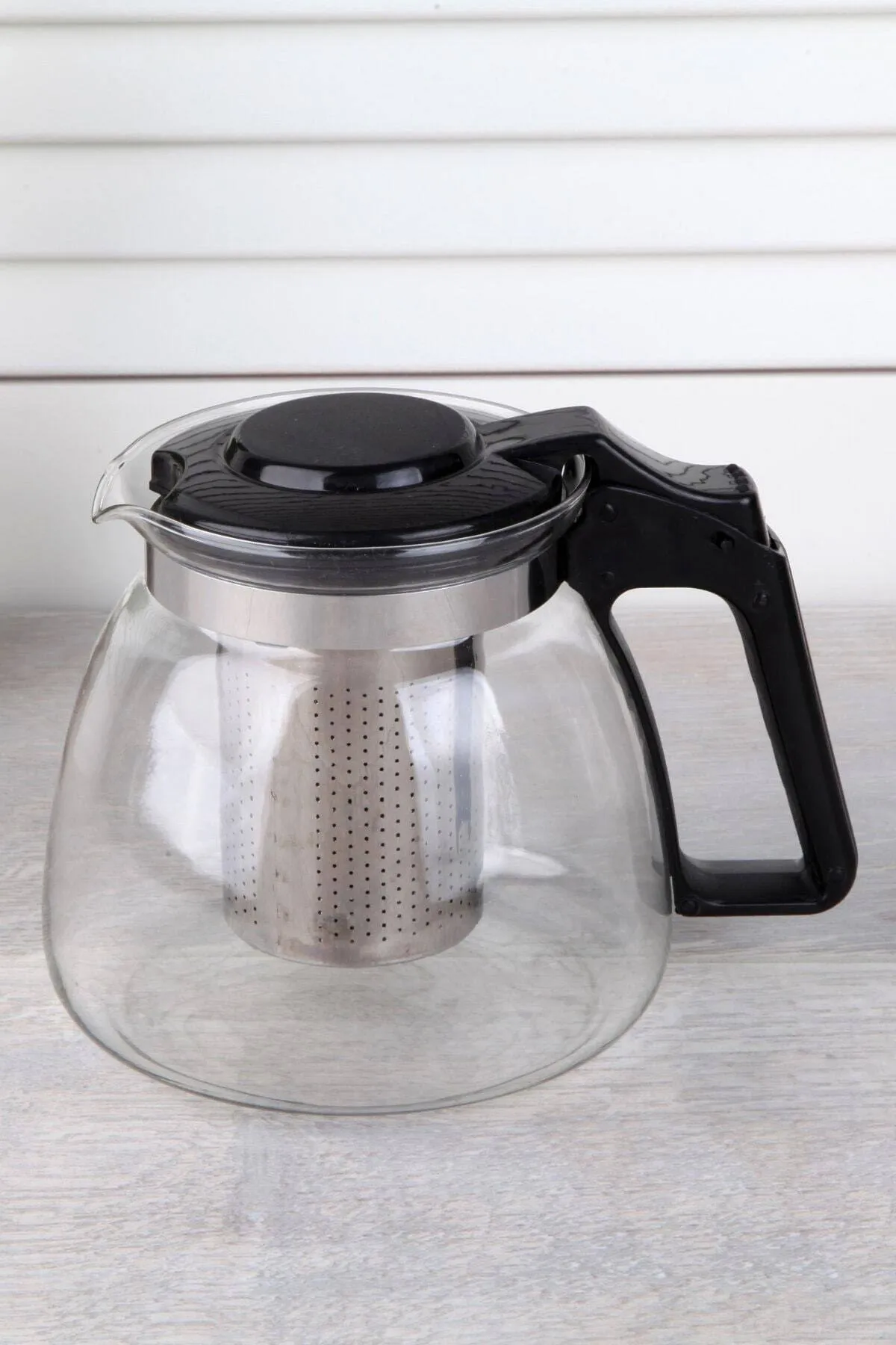 Glass Teapot With Stainless Steel Infuser Strainer