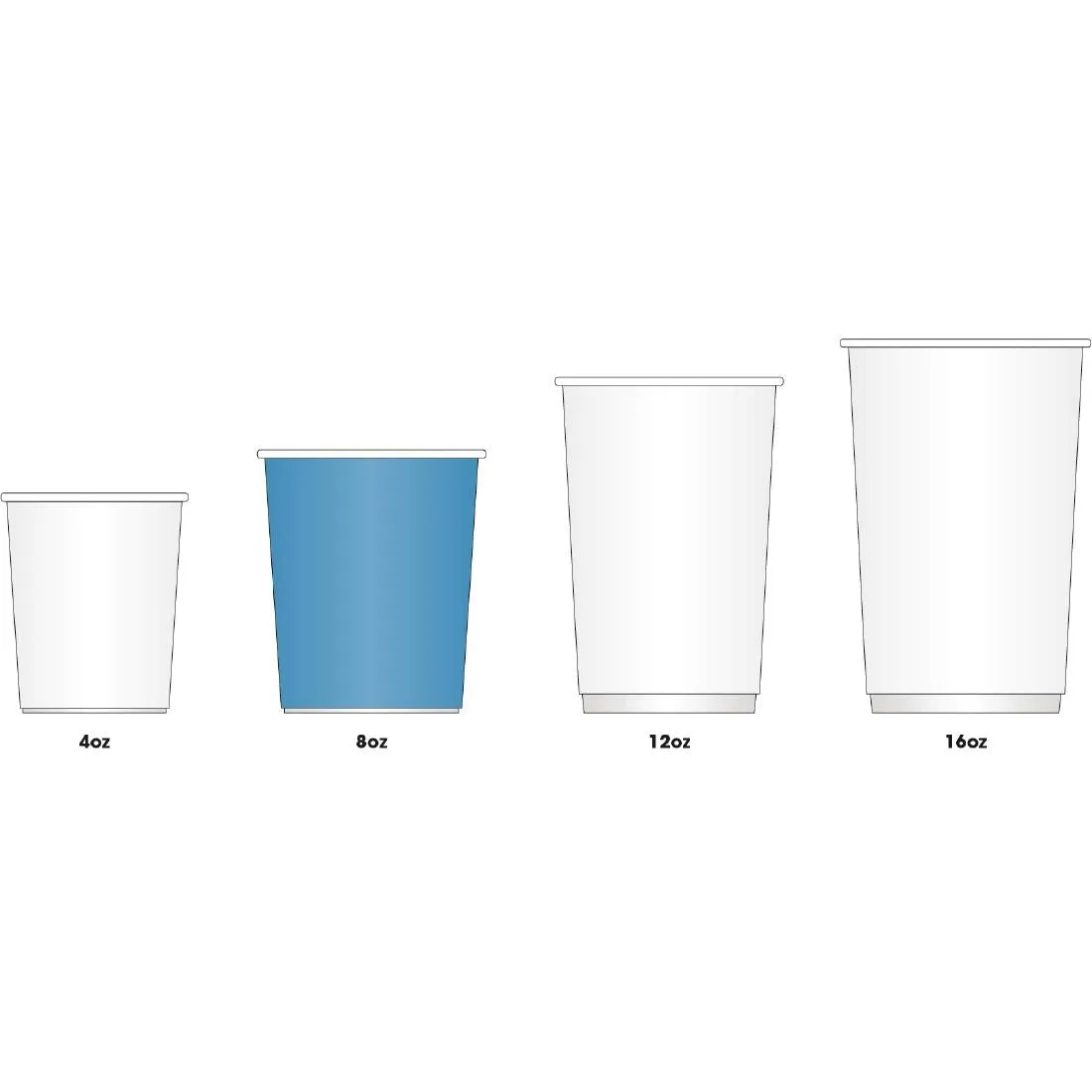 GP400 Fiesta Recyclable Coffee Cups Single Wall Turquoise 225ml / 8oz (Pack of 50)