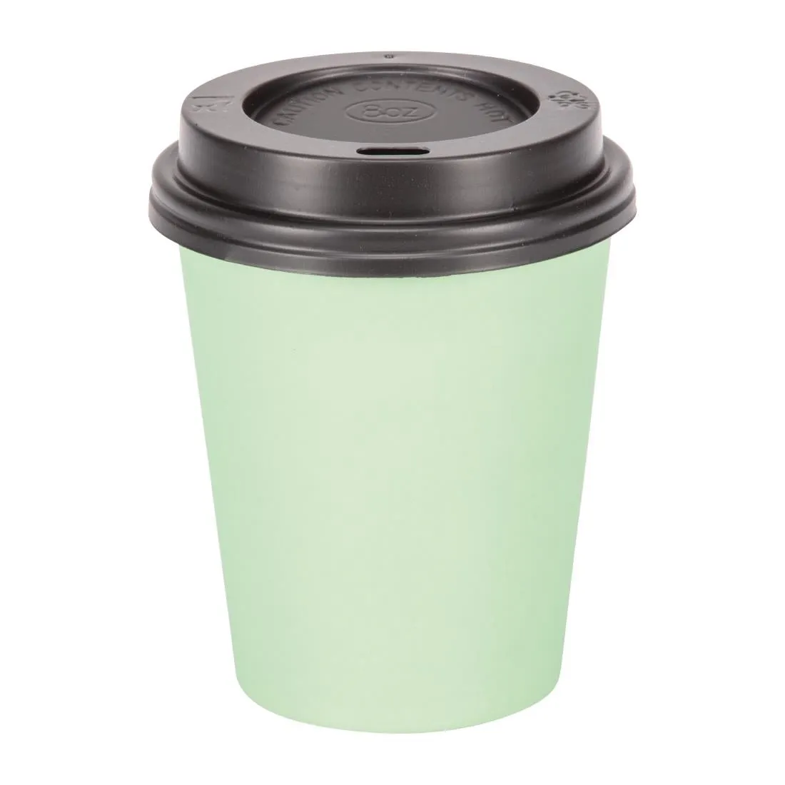 GP400 Fiesta Recyclable Coffee Cups Single Wall Turquoise 225ml / 8oz (Pack of 50)