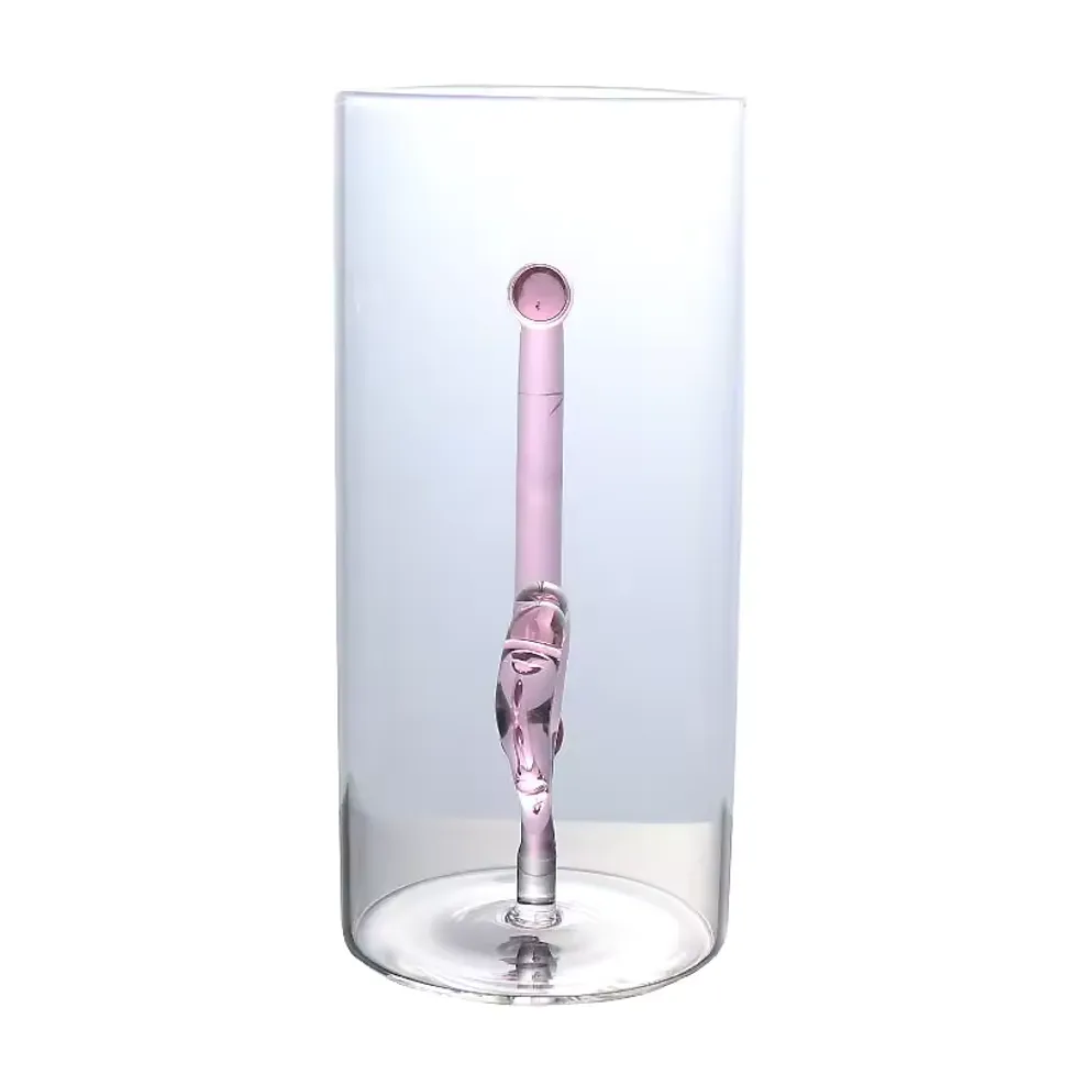 Heart 2 Heart  Mug (Glass Mug Handmade Simple 3D Heart Coffee Cup)