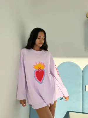 HEARTS ON FIRE TEE - LONG SLEEVE