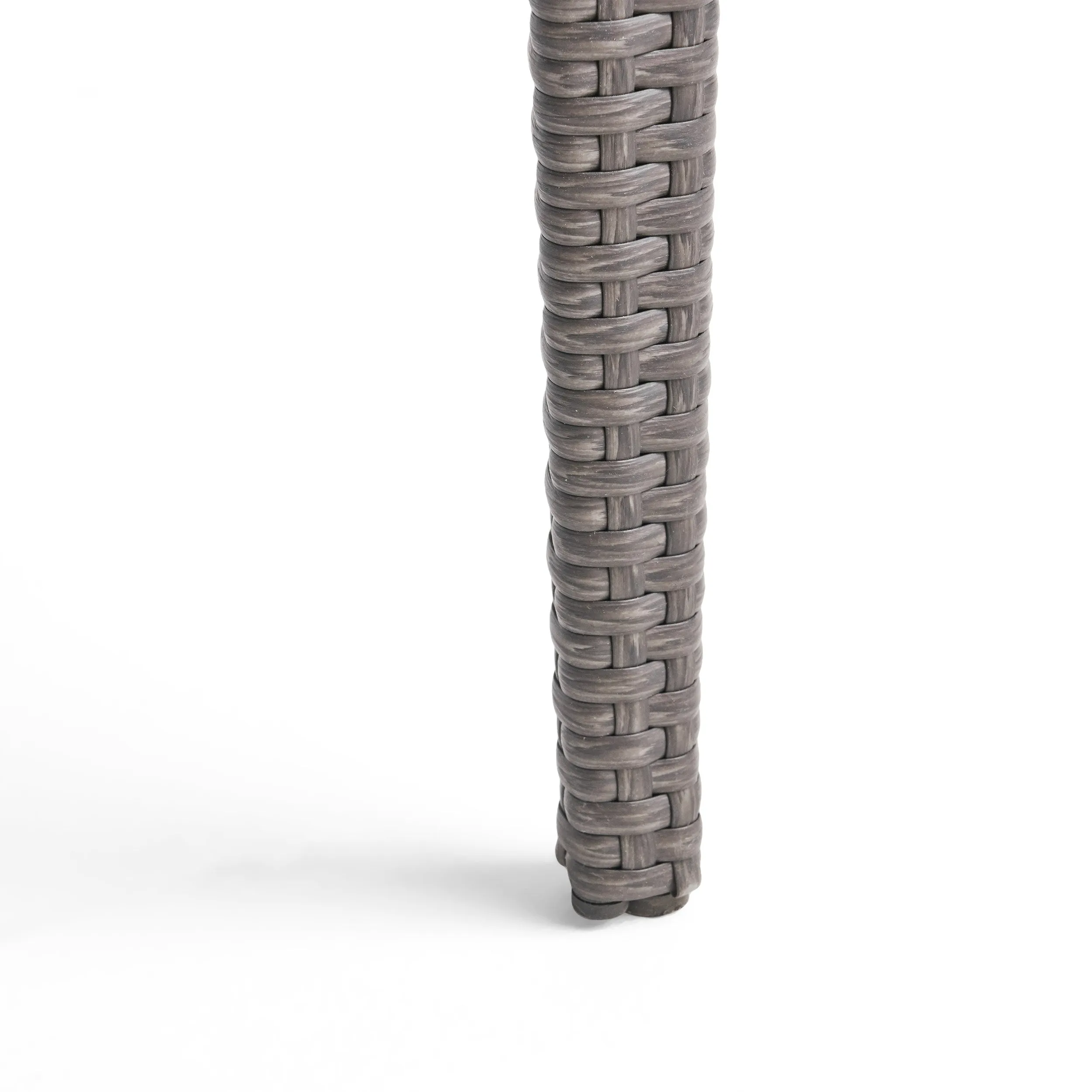 Hogan Outdoor 3 Piece Wicker Chat Set, Grey