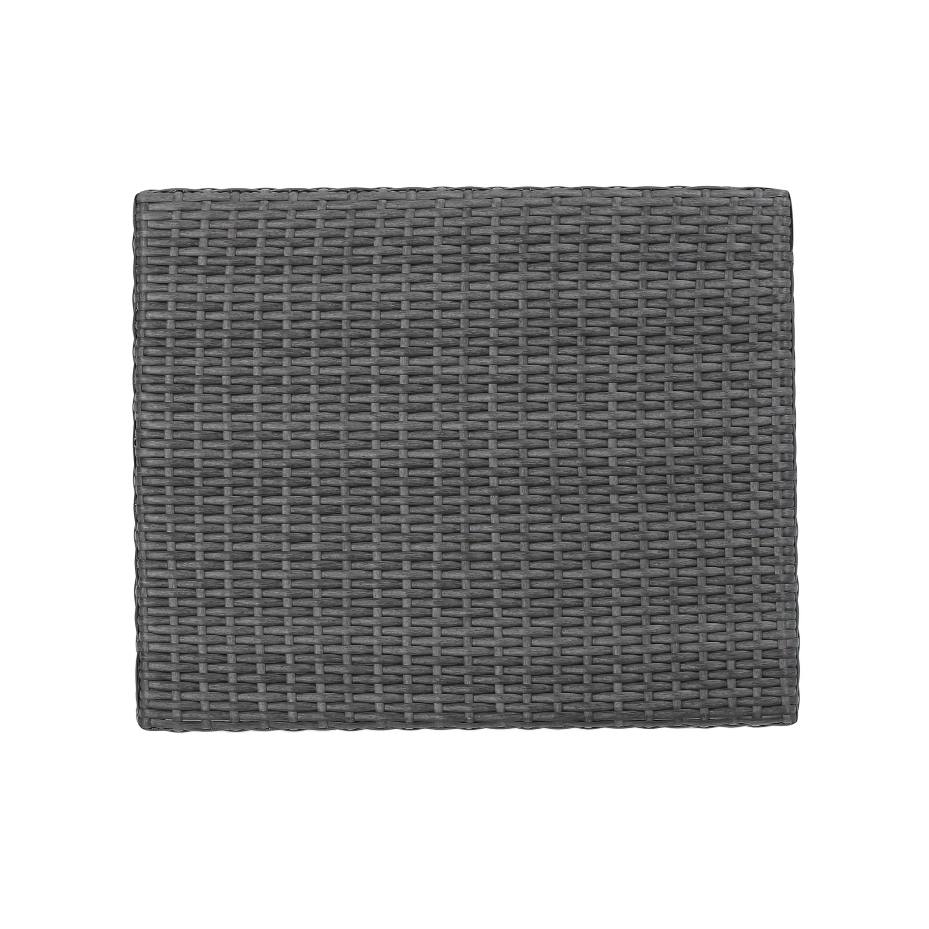 Hogan Outdoor 3 Piece Wicker Chat Set, Grey