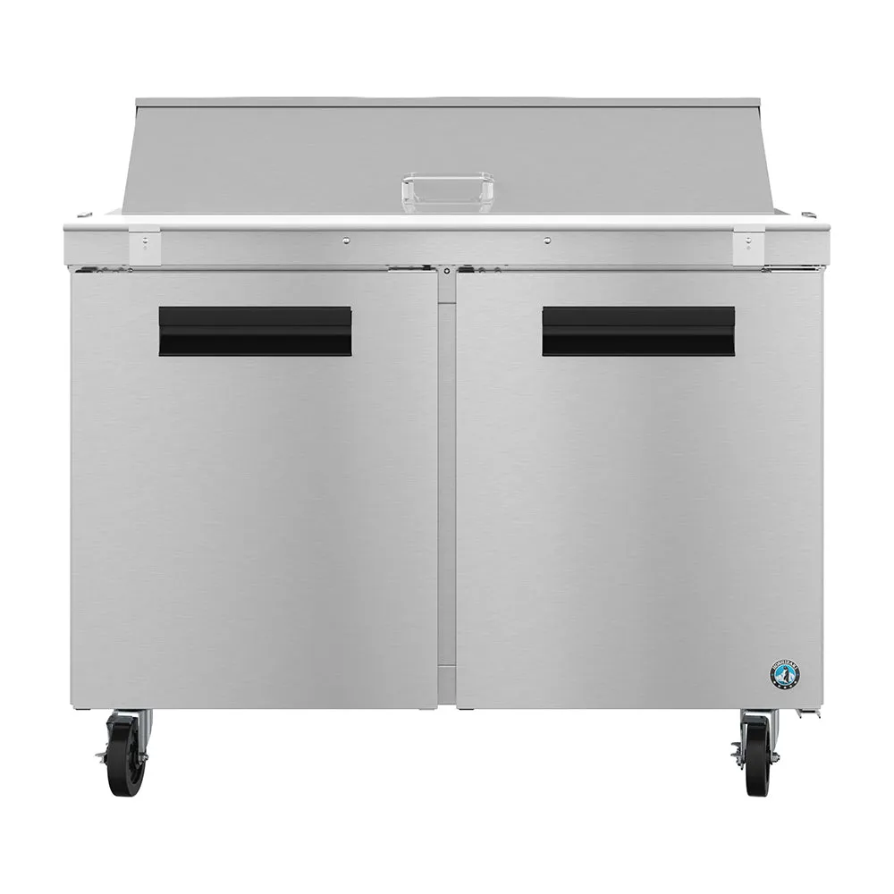 Hoshizaki SR48B-12 48" Steelheart Series Stainless Steel Sandwich/Salad Prep Table with Refrigerated Base, 115v