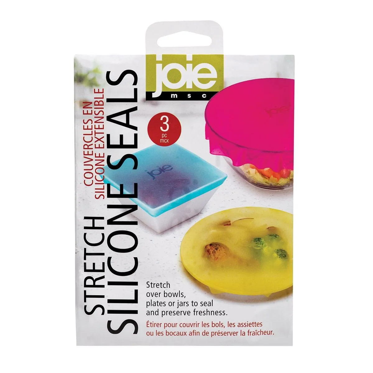 Joie Silicone Stretch Lids, Reusable Food Storage Lids, Set of 3