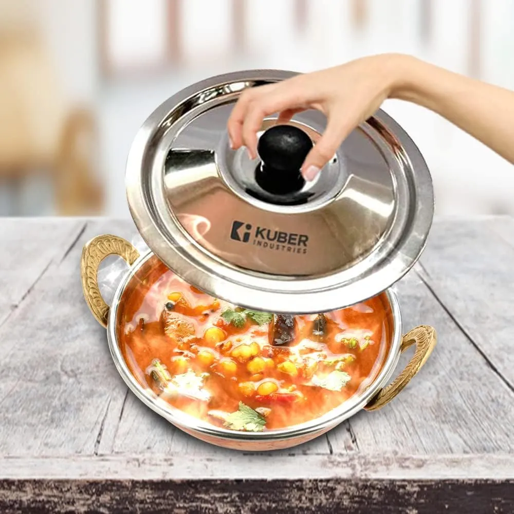 Kuber Industries (Set of 25) Universal Stainless Steel Lids for Utensils with Knob/Handle for Good Grip | Dhakkan Set for Kadai | Pan | Tawa | Pots | Easy to Hold Kitchen Utensils Cover (All Sizes)