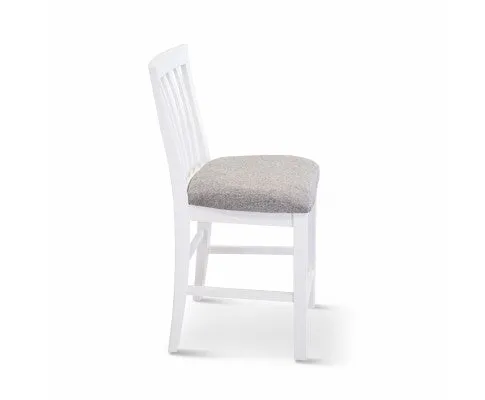 Laelia Tall Bar Chair Stool Set of 8 Solid Acacia Wood Coastal Furniture - White