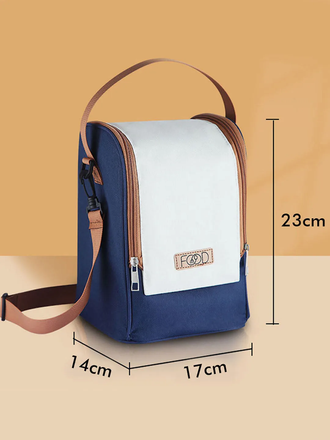 Little Surprise Box Cream Vertical dual Layered Stainless Steel Lunch Box with insulated Cover