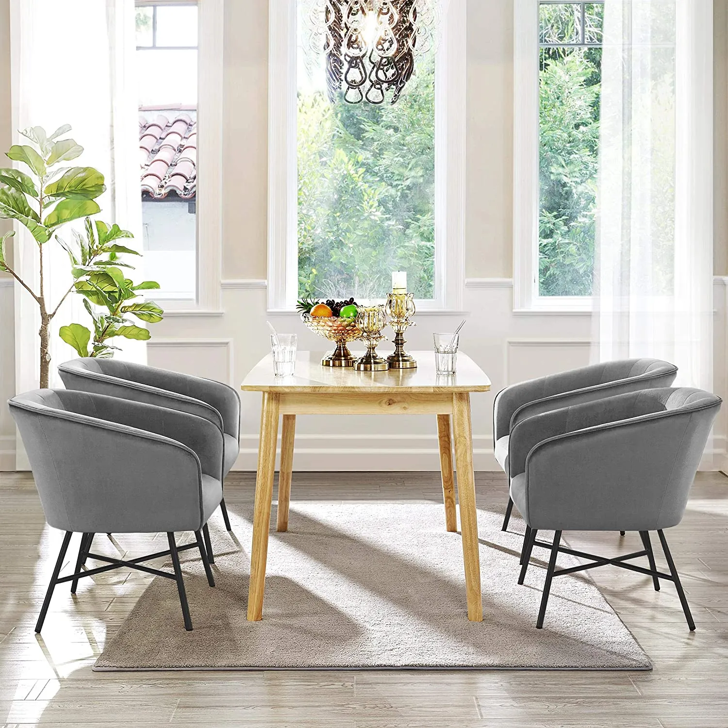 Living Room  Upholstered Armchair Velvet SET