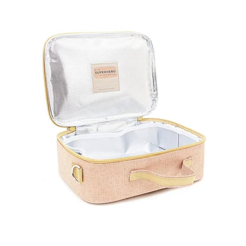 Lunch Box Raw Linen- Jungle Cats