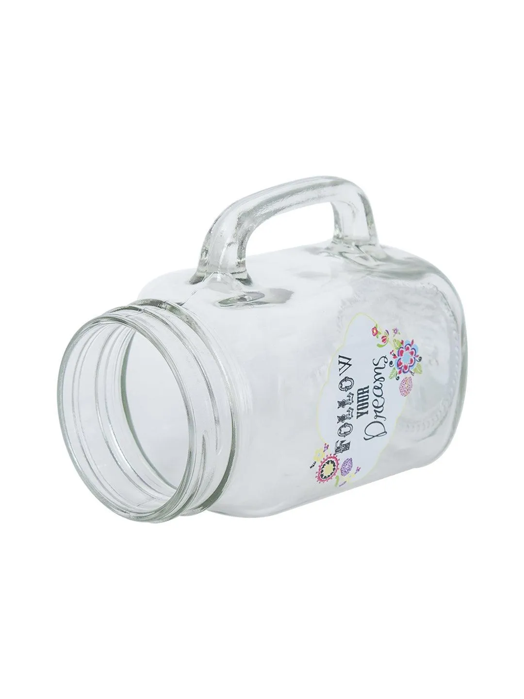 Mason Mug With Straw Set Of 2 (Each 450 Ml)