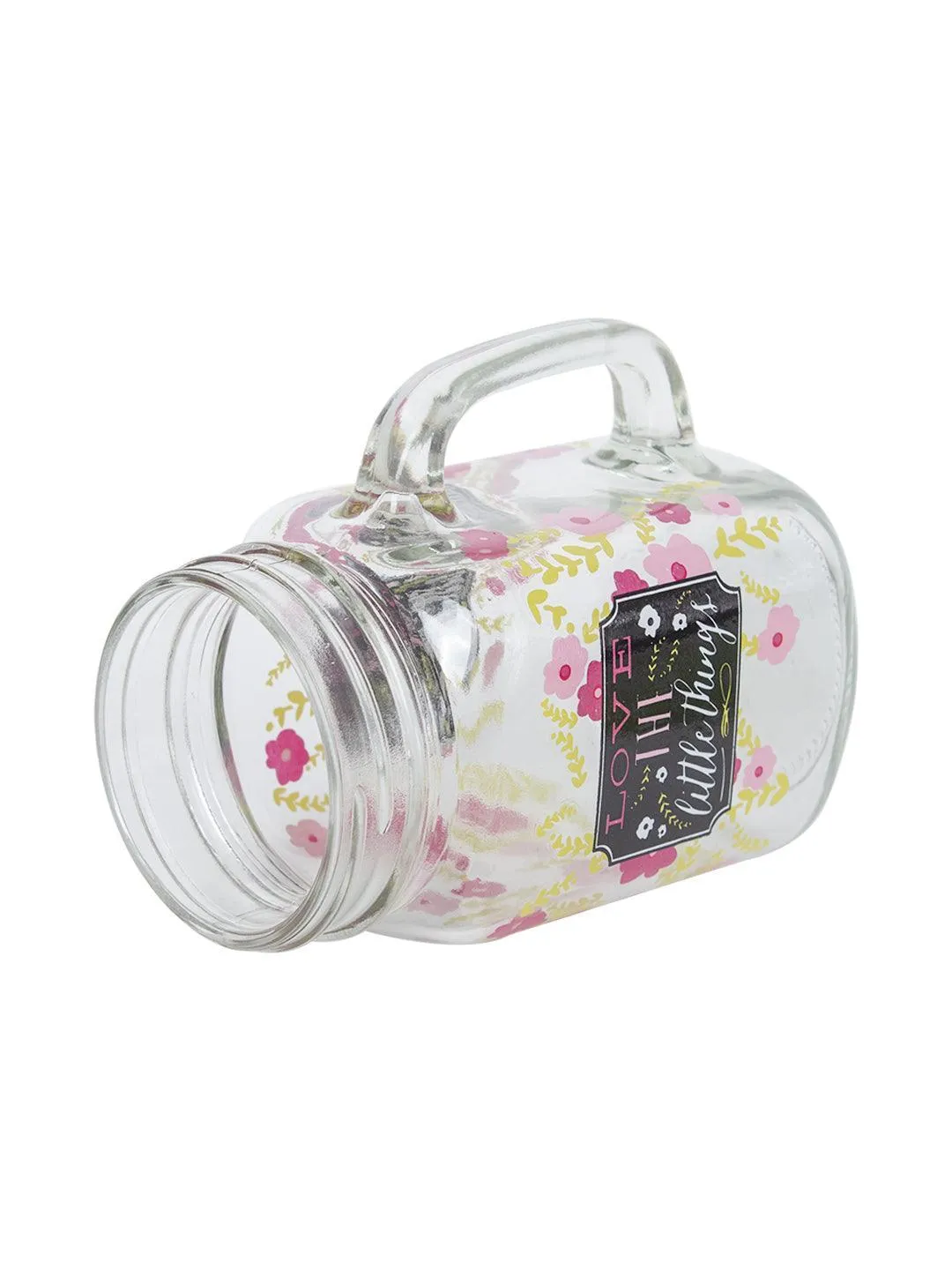 Mason Mug With Straw Set Of 2 (Each 450 Ml)