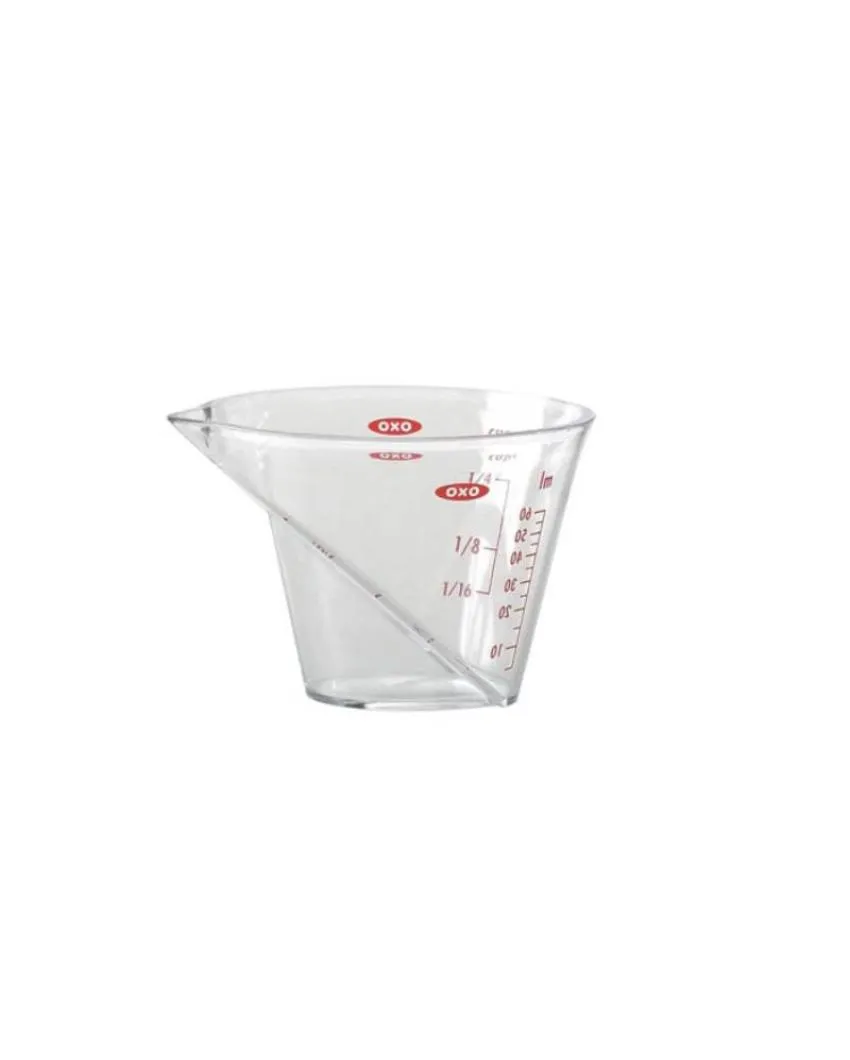 Modern Polyester Clear Mini Angled Measuring Cup | Single | 3 x 2 inches