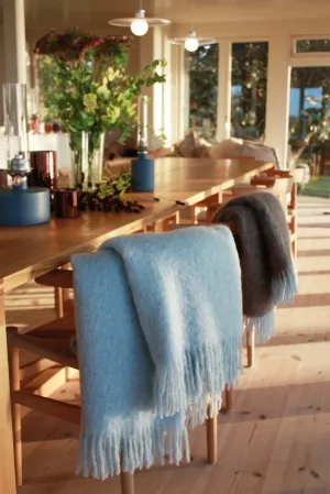 Mohair Blanket Rolled Fringe