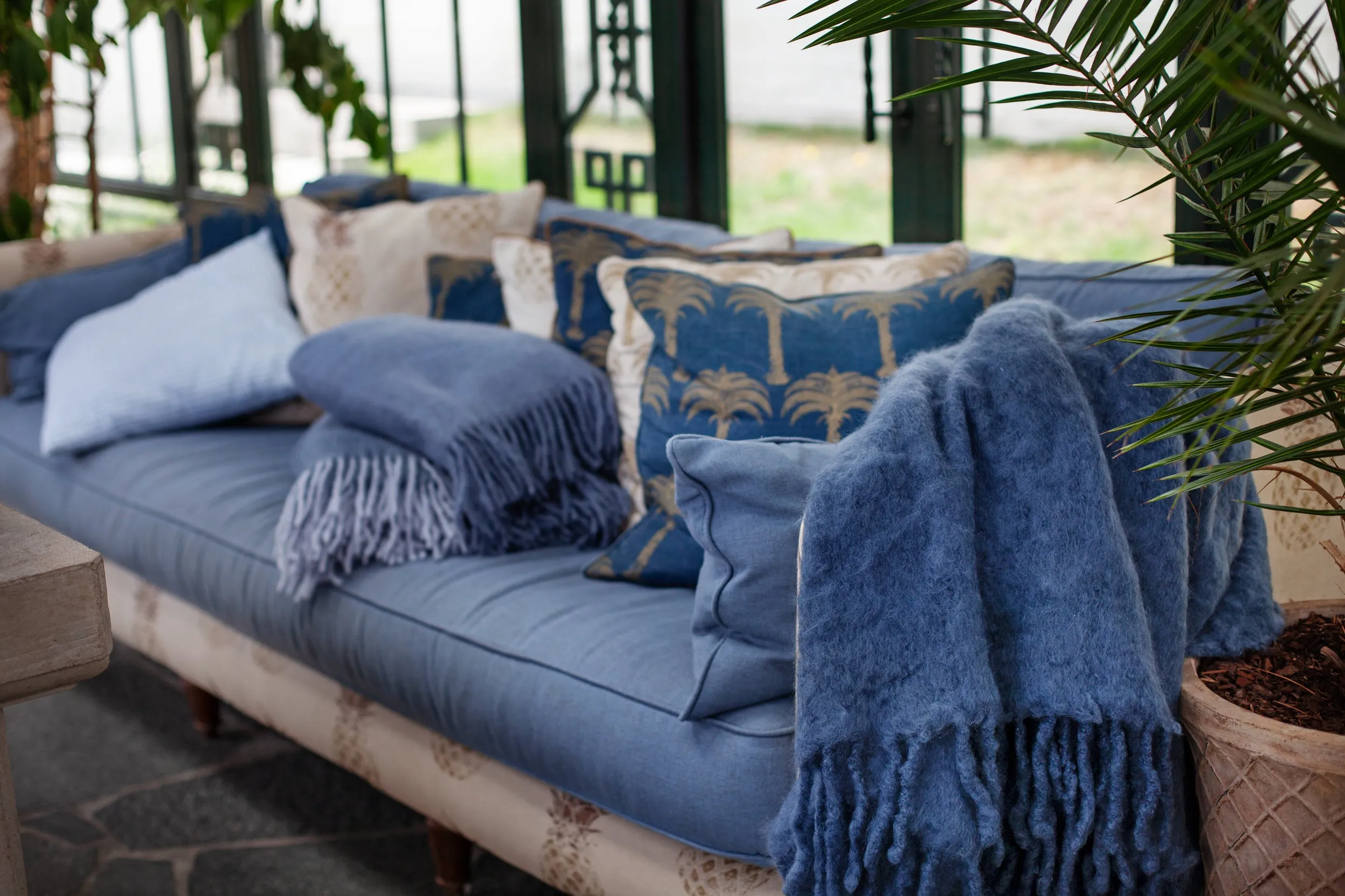 Mohair Blanket Rolled Fringe