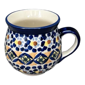 Mug, Belly Mug, Small, 7 oz in "Kaleidoscope" by Manufaktura | K067U-ASR
