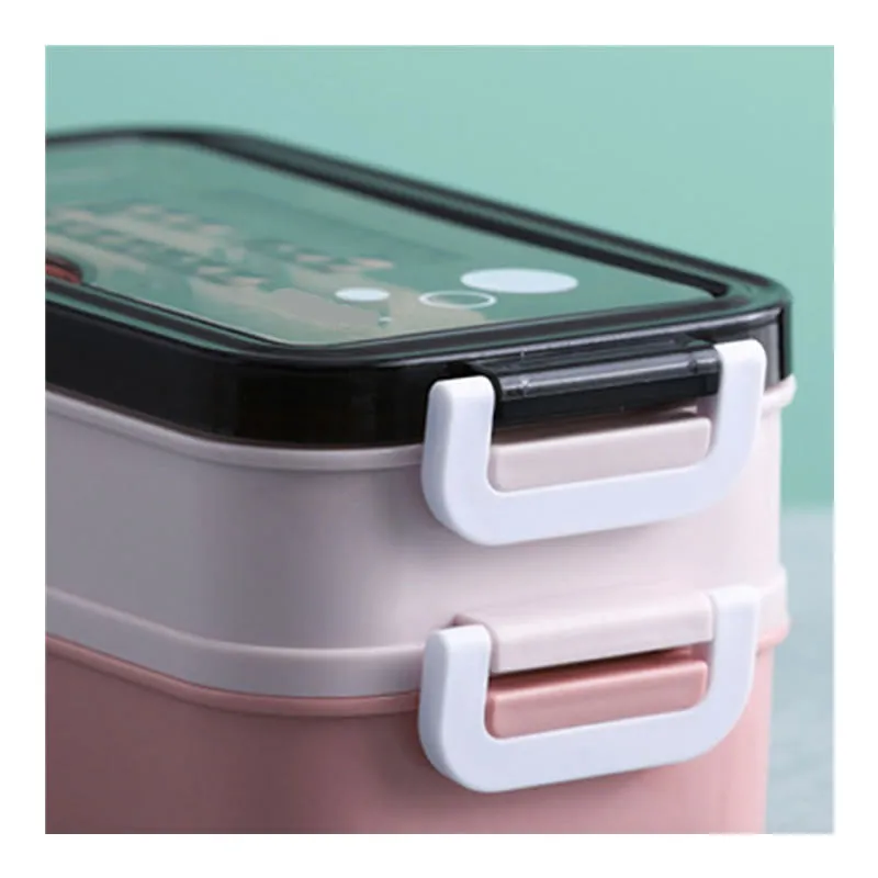 Multi-Layer Divisible Lunch Box Id-71 Pink