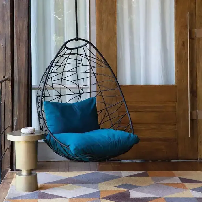 Nest Egg Hanging Swing Chair in Black