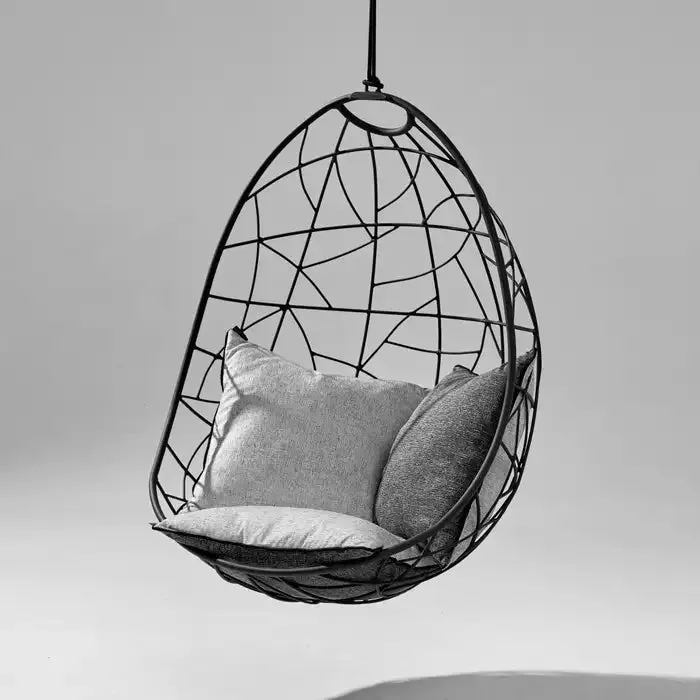 Nest Egg Hanging Swing Chair in Black
