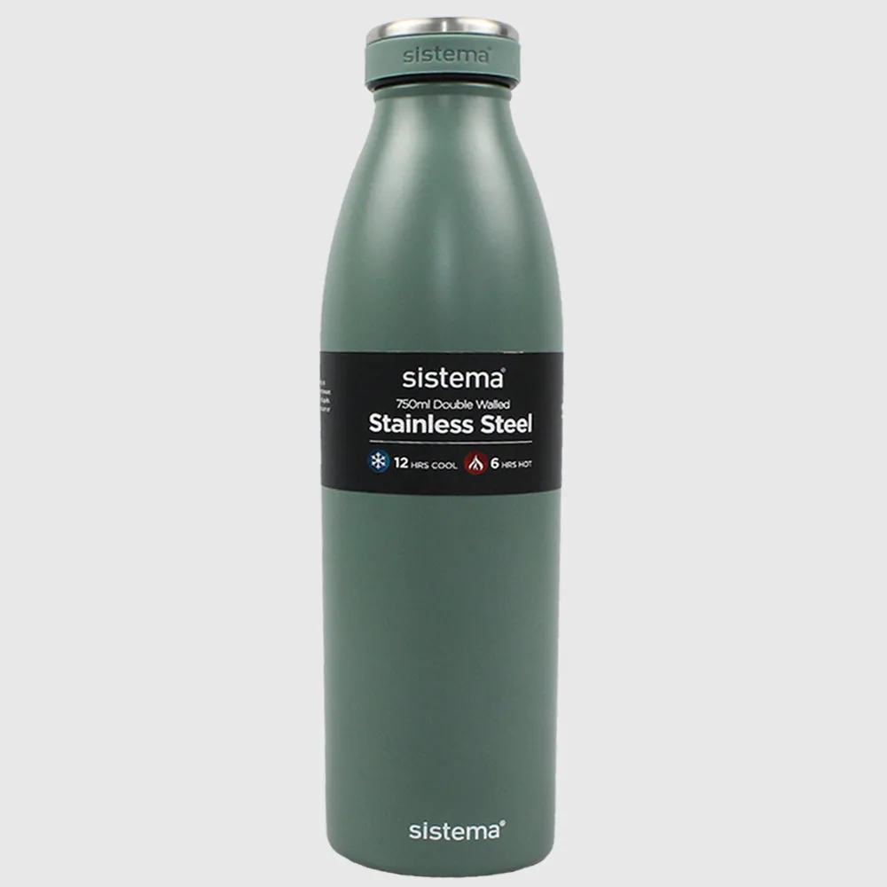 NORDIC GREEN SISTEMA HYDRATION 750ML STAINLESS STEEL BOTTLE